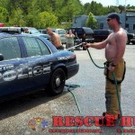 Funny police car wash