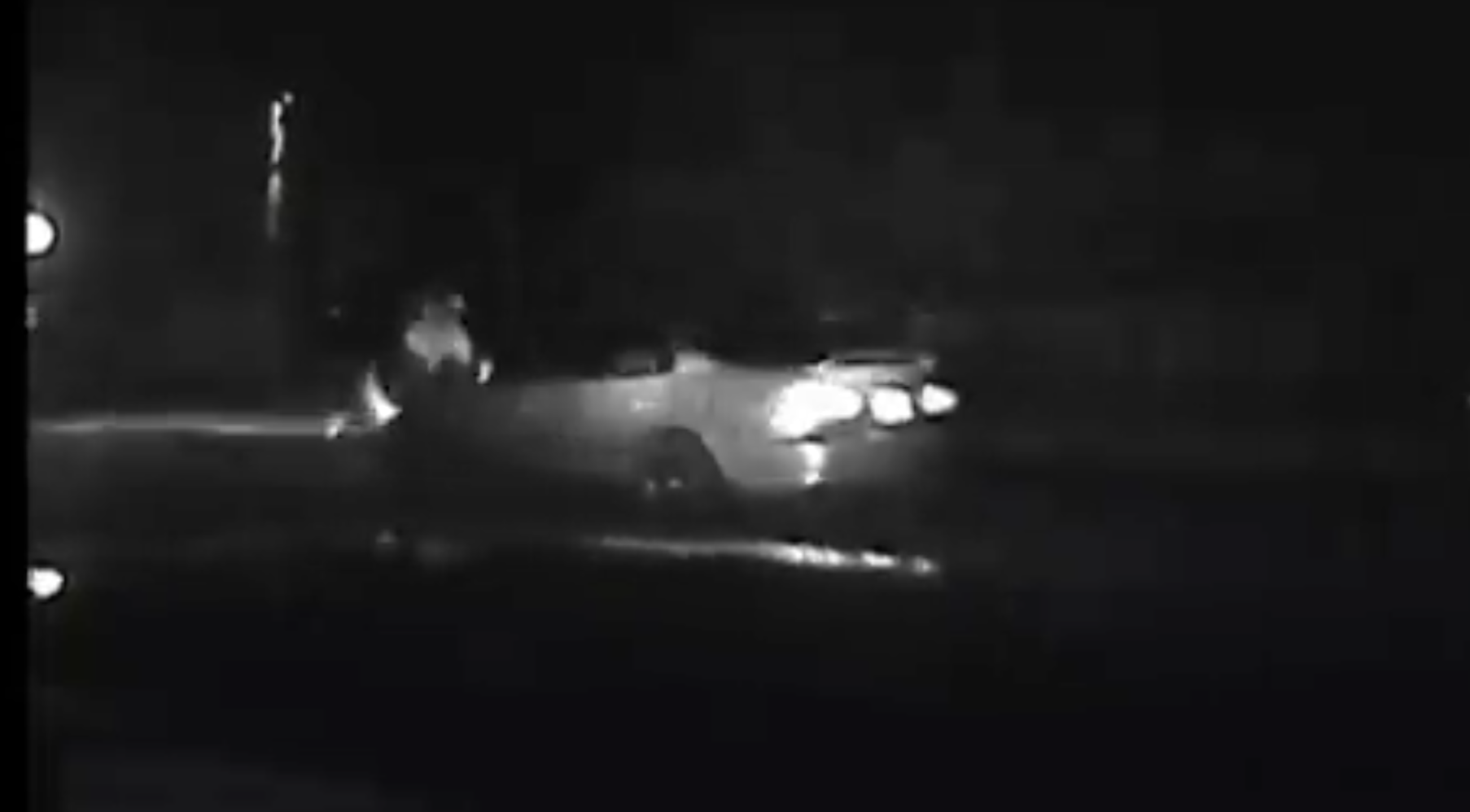 Dash camera shows suspect hit himself with own car after police chase