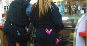 Cop with pink gun