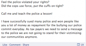 Lawyer Facebook post