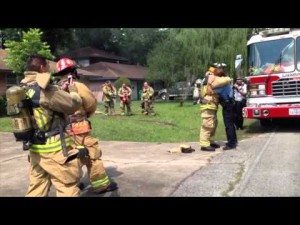 Firefighter and cop