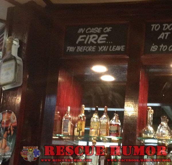 Funny fire sign