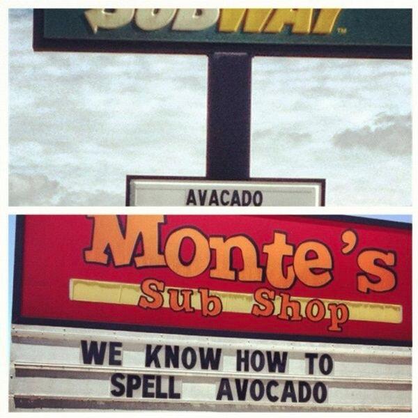 Funny subway sign