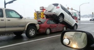Funny car crash