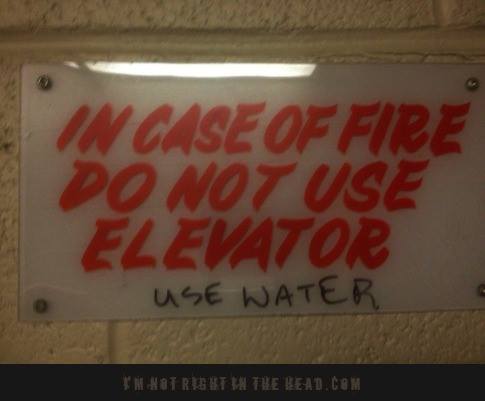 Funny fire sign
