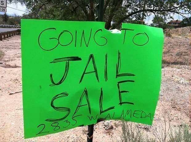 Funny jail sign