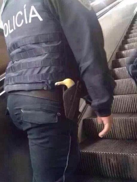 Is that a banana in your holster or... 