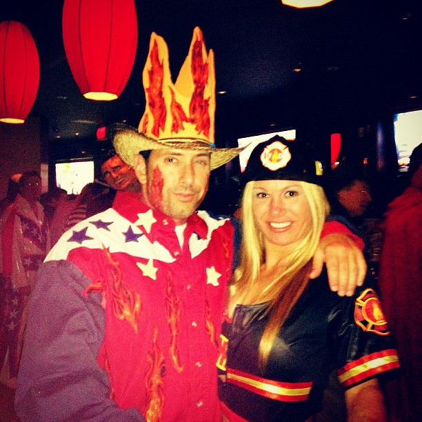 firefighter and her fire