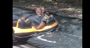 Officers on waterslide